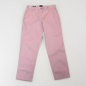 Talbots Pants Womens 8 Primrose Pink Relaxed Chino Tapered Leg Stretch Pockets